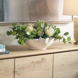 Protea Blooms Centerpiece, Off-White-Accessories-High Fashion Home