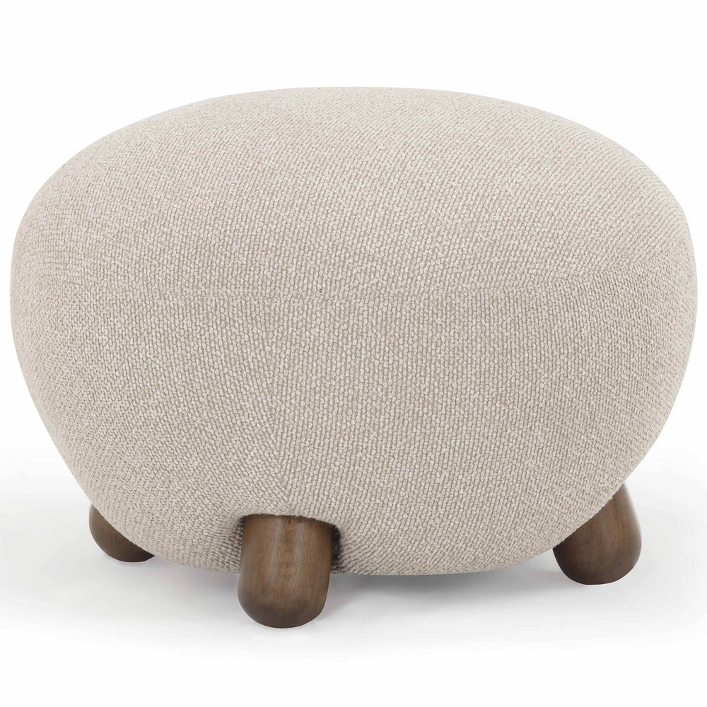 Pucker Ottoman, Warm Grey