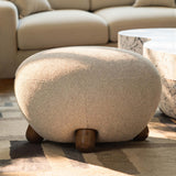 Pucker Ottoman, Warm Grey