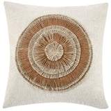 Pueblo Leather Pillow, Chestnut/Natural-Accessories-High Fashion Home