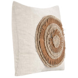 Pueblo Leather Pillow, Chestnut/Natural-Accessories-High Fashion Home