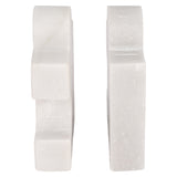 Puzzle Piece Bookends, White-Accessories-High Fashion Home