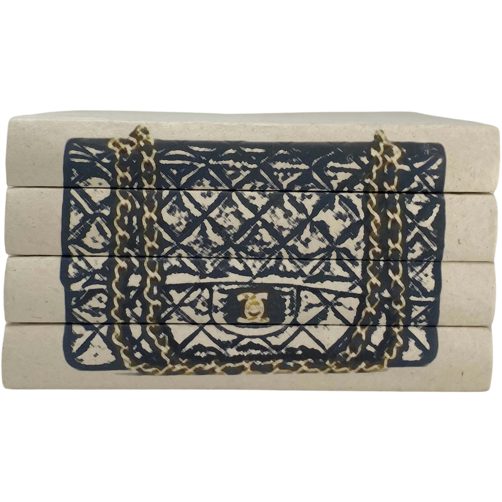 Fashion Stack of Books, Quilted Bag