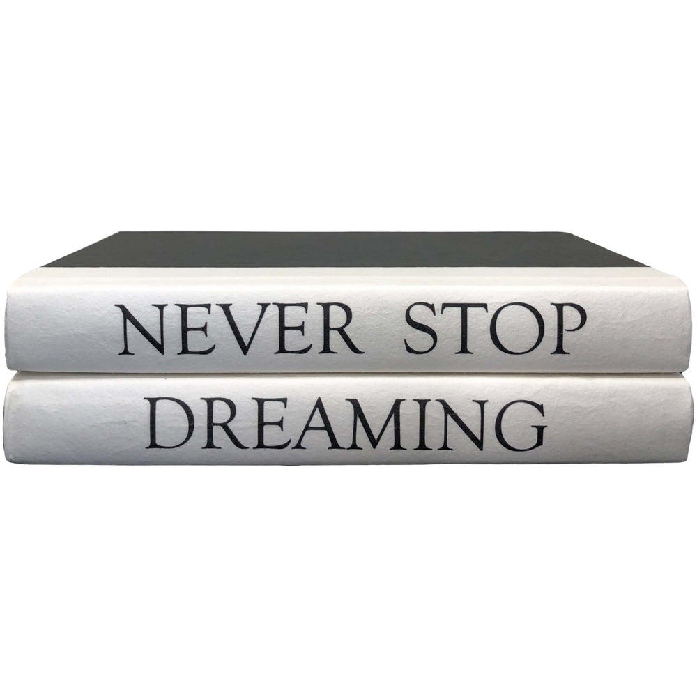Stack of Books, Never Stop Dreaming