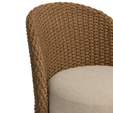 Quaid Outdoor Dining Chair, Alessi Buff/Woven, Set of 2 by Four Hands-Furniture - Dining-High Fashion Home