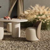 Quaid Outdoor Dining Chair, Alessi Buff/Woven, Set of 2 by Four Hands-Furniture - Dining-High Fashion Home