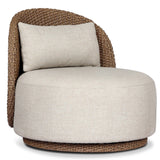 Quaid Outdoor Swivel Chair, Alessi Buff/Woven by Four Hands-Furniture - Chair-High Fashion Home
