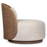 Quaid Outdoor Swivel Chair, Alessi Buff/Woven by Four Hands-Furniture - Chair-High Fashion Home