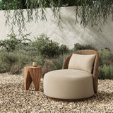 Quaid Outdoor Swivel Chair, Alessi Buff/Woven by Four Hands-Furniture - Chair-High Fashion Home