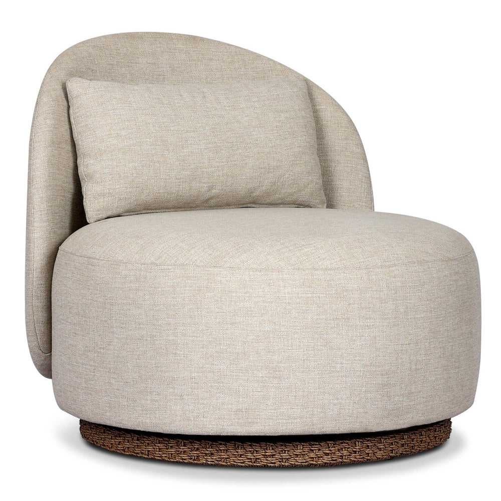 Quaid Outdoor Swivel Chair, Alessi Buff by Four Hands-Furniture - Chair-High Fashion Home