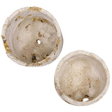 Quarried Stone Candleholders, Natural, Set of 2