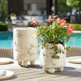 Quarried Stone Candleholders, Natural, Set of 2