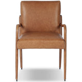 Quill Leather Dining Armchair, Chaps Saddle by Four Hands-Furniture - Dining-High Fashion Home