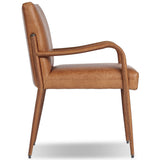 Quill Leather Dining Armchair, Chaps Saddle by Four Hands-Furniture - Dining-High Fashion Home