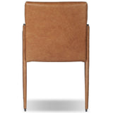 Quill Leather Dining Armchair, Chaps Saddle by Four Hands-Furniture - Dining-High Fashion Home