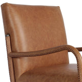 Quill Leather Dining Armchair, Chaps Saddle by Four Hands-Furniture - Dining-High Fashion Home