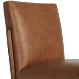Quill Leather Dining Chair, Chaps Saddle, Set of 2 by Four Hands-Furniture - Dining-High Fashion Home