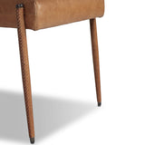 Quill Leather Dining Chair, Chaps Saddle, Set of 2 by Four Hands-Furniture - Dining-High Fashion Home