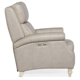 Hurley Leather Power Recliner, Aline Dove-Furniture - Chairs-High Fashion Home