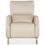 Rumero Leather Press Back Recliner, Apollo Mineral