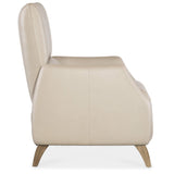 Rumero Leather Press Back Recliner, Apollo Mineral