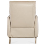 Rumero Leather Press Back Recliner, Apollo Mineral