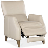 Rumero Leather Press Back Recliner, Apollo Mineral