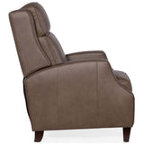 Tricia Leather Manual Push Back Recliner, Aspen Lenado