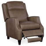 Tricia Leather Manual Push Back Recliner, Aspen Lenado