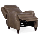 Tricia Leather Manual Push Back Recliner, Aspen Lenado