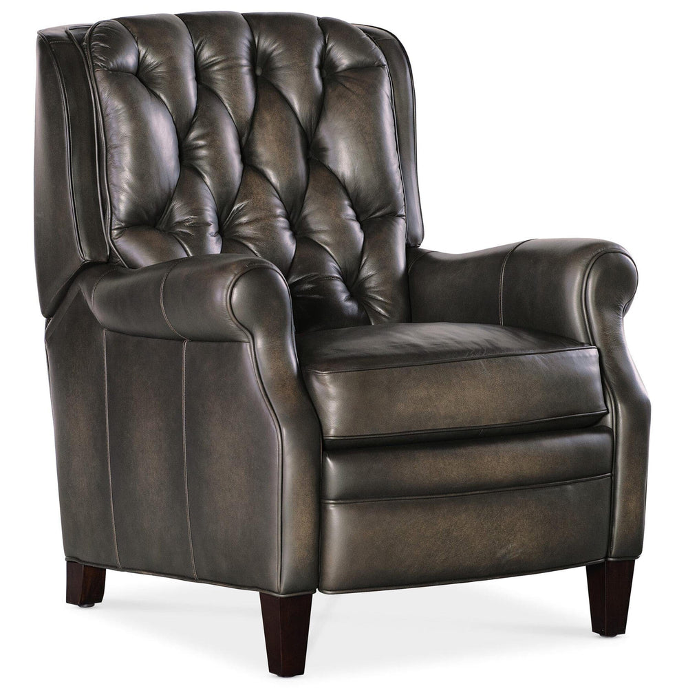 Palmer Leather Press Back Recliner by Hooker