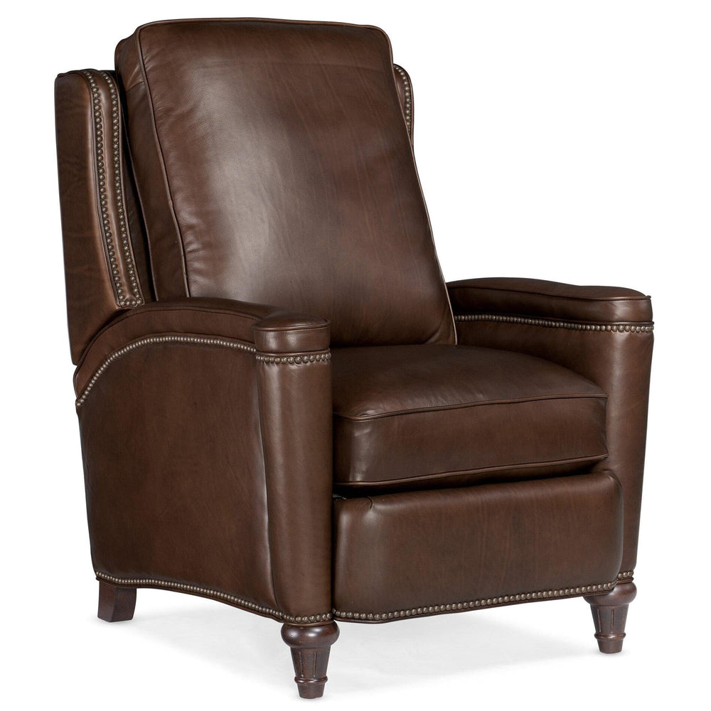 Rylea Leather Manual Push Back Recliner by Hooker