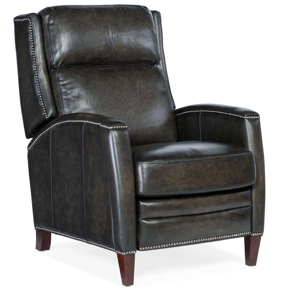 Declan Leather Manual Push Back Recliner, Brindisi Trinita-Furniture - Chairs-High Fashion Home