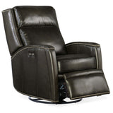 Declan Leather Power Swivel Glider Recliner, Brindisi Trinita-Furniture - Chairs-High Fashion Home