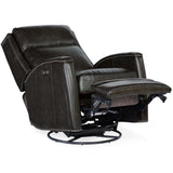 Declan Leather Power Swivel Glider Recliner, Brindisi Trinita-Furniture - Chairs-High Fashion Home