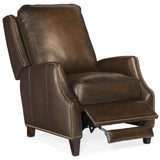 Kerley Leather Manual Push Back Recliner, Sarzana Fortress