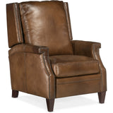 Collin Manual Push Back Leather Recliner, Checkmate Pawn-Furniture - Chairs-High Fashion Home