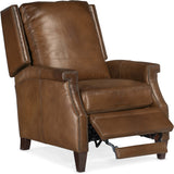 Collin Manual Push Back Leather Recliner, Checkmate Pawn-Furniture - Chairs-High Fashion Home