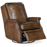 Collin Leather Power Swivel Glider Recliner, Checkmate Pawn-Furniture - Chairs-High Fashion Home