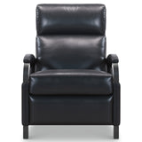 Andes Leather Power Recliner, Atollo Navy