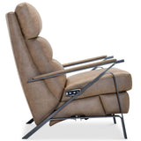 Elixir Leather Power Recliner, West Mushroom-Furniture - Chairs-High Fashion Home