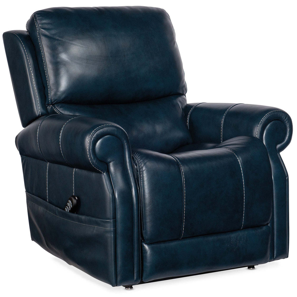 Eisley Leather Power Recliner w/ Lift, Sorrento Night Seas-Furniture - Chairs-High Fashion Home