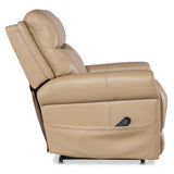 Carroll Leather Power Recliner, Sorrento Sand-Furniture - Chairs-High Fashion Home