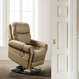 Carroll Leather Power Recliner, Sorrento Sand-Furniture - Chairs-High Fashion Home