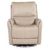 Soiree Leather Zero Gravity Swivel, Maverick Ivory-Furniture - Chairs-High Fashion Home