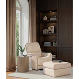 Soiree Leather Zero Gravity Swivel, Maverick Ivory-Furniture - Chairs-High Fashion Home