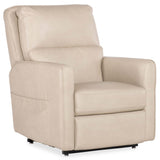 Flynn Leather Power Recliner, Ivory-Furniture - Chairs-High Fashion Home