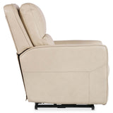 Flynn Leather Power Recliner, Ivory-Furniture - Chairs-High Fashion Home