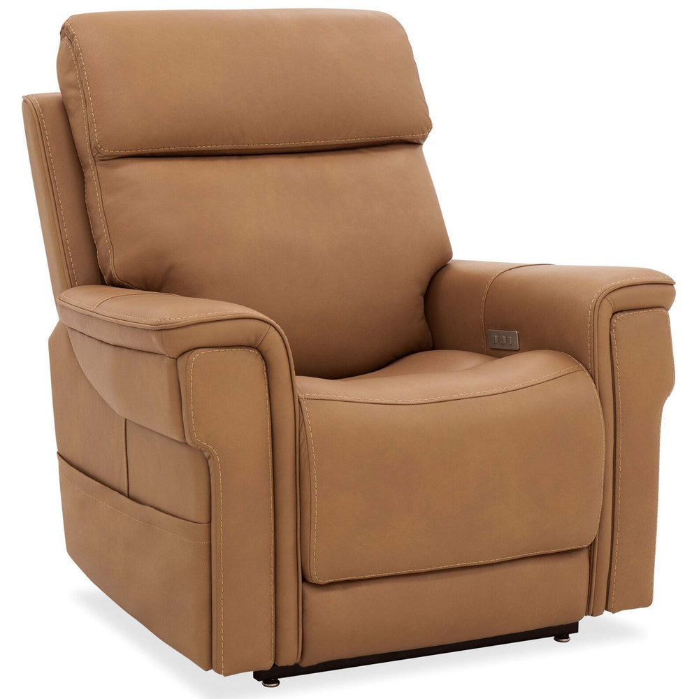 Lyra Leather Lift Chair with Power Recline, Sahara Havana-Furniture - Chairs-High Fashion Home