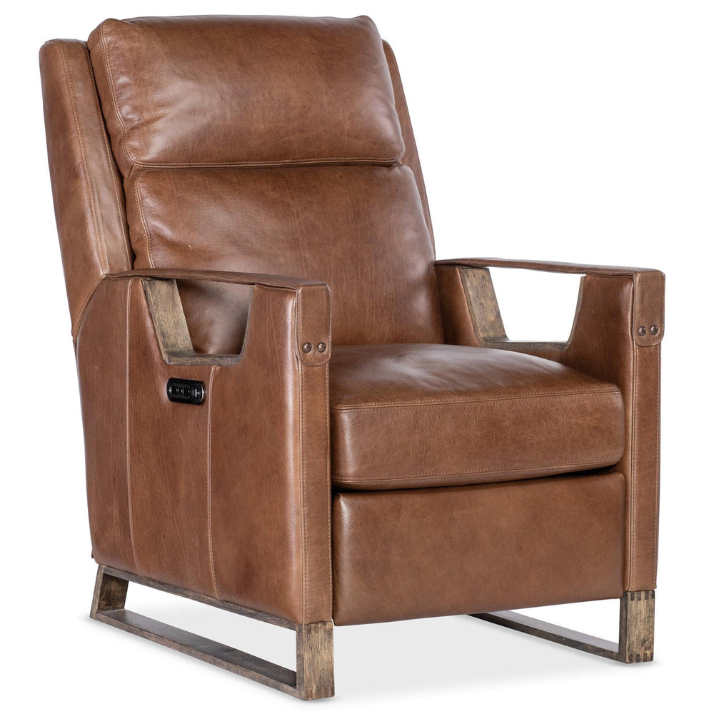 Relic Leather Power Recliner, Taupe